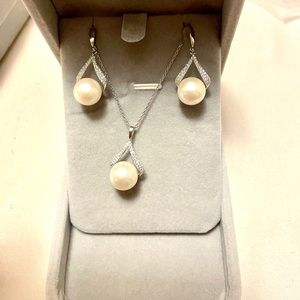 New - Fresh Water Pearl Jewelry Set 925 silver